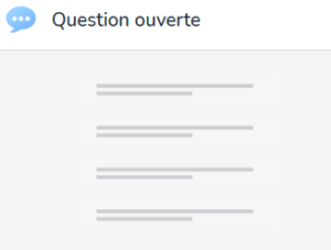 Question ouverte